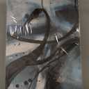 Abstract Frame Wall Art Black and White graffiti of Modem Minimalist Art Large Canas Wall Art for Living Room Bedroom Decor Framed Pictures Artwork for Walls 29"L x 58"W, Black and White