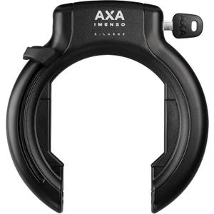 AXA Imenso XL Ring Bike Lock, Heavy-Duty Keyed Retractable Rear Wheel Frame Lock with 92 mm (3.6") Extra-Large Opening for Wide Tires, High Security Anti-Theft Protection for E-Bikes and City Bikes