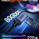 Silkland 80Gbps DisplayPort Cable 2.1 10FT/3M, [16K@60Hz, 8K@240Hz, 4K@540Hz 360Hz 240Hz] DP 2.1 Cable 16K, DP80 HDR DSC Display Port Cord Compatible FreeSync G-Sync Gaming Monitor 5090 9070 XT