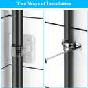 Adjustable Corner Shower Caddy Organizer Shelves, Bathroom Shelf, 4 Tier, Black, 2 Ways of Installation