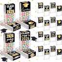 AceOrbit 24 Sets Graduation Candy Tubes Bulk for Guest 3.54 Inch Empty After Dinner Candy Jar Buffet Container Acrylic Box with Sticker for Class of 2026 End of Year Gifts(Black)