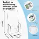 MaxGear Acrylic Brochure Holder, 4 Inch Countertop Display Holder, 12 Pack