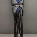 Oversized Rocking Camping Chair for Adults - 400lbs Capacity Padded Camp Chair with Cup Holder, Portable Foldable Outdoor Rocker Chair for Camping, Backyard, Patio (Blue & Gray) (1 PCS)