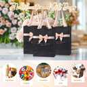 Humyoun 12 Pack Black Gold Gift Bags with Handles 9 x 7 x 3.15'' Metallic Paper Gift Bags Bulk with Bow Ribbon for Bridesmaids Groomsmen Wedding Baby Shower Birthday Housewarming Party Favor Holiday