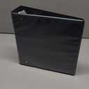 Samsill Durable 4 inch 3 Ring Binder, D Ring Binder, 100% Recycled Chipboard, Black, 2 Pack