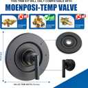 Replacement Shower Valve Trim Kit, Compatible with Moen T2901BL Gibson (Matte Black)