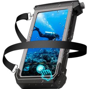 Waterproof Phone Case for Snorkeling & Diving (98ft/30m), Professional Waterproof Diving Case for Underwater Photo & Video, Universal Underwater Touchscreen Case Compatible with iPhone Black