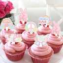 2 x Ercadio 36 Pack Hippie Party Cupcake Toppers Glitter Peace Sign Cupcake Picks Peace and Love Dove Rainbow Cupcake Toppers for 60s Hippie Retro Theme Party Cake Decoration Supplies