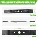 16 Inch Lawn Mower Blade, for Ryobi 40V 16 Inch RY40104, P1102, P1100 Lawn Mower, Replaces 639180003