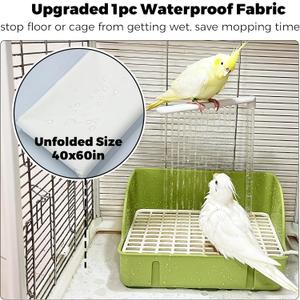 Parrot Bathtub with Pump,Large Automatic Bird Bath Shower