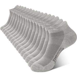 BAMBOO COOL Men's Ankle Socks Athletic Cushioned Moisture Wicking, Running Socks Arch Support Breathable, Heel Tab 8 Pack (Large)