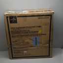 Medline Lightweight Foldable Transport Wheelchair with Handbrakes and 12-Inch Wheels, Blue Frame, Black Upholstery
