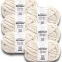 Bernat Extra Thick Chunky Yarn for Crocheting Soft, Oatmeal, 6-Pack