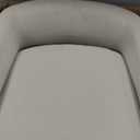 KISLOT Upholstered Dining Chairs with Removable Casters Barrel Side Armchair with Rollers for Diningroom Bedroom Livingroom Reading Room, Ivory, 1PCS