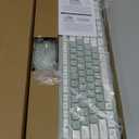 Wireless Keyboard and Mouse Combo, Full-Sized Wireless Keyboard and Adjustable DPI Mouse, 2.4GHz USB Receiver, Silent Keyboard and Mouse for PC, Windows, MAC, Desktop, Laptop (Avocado Green)