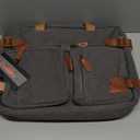 CoolBELL Convertible Backpack Messenger Shoulder bag Laptop Case Handbag Business Briefcase Multi-functional Travel Rucksack Fits 15.6 Inch Laptop For Men/ Women (Cancas Dark Grey)