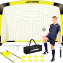 Kids Soccer Goals for Backyard Set, Portable Toddler Soccer Goal 2 of 6x4 ft, 4x3 ft, 7x5 ft, Soccer Training Equipment, Pop Up Soccer Net Kit with Size 4 Soccer Ball, Outdoor Sports Play, Youth Game (6x4ft, 1 Pack)