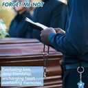 60 Sets Funeral Favors for Guests Forget Me Not Flower Keychain and Prayer Card Sympathy Gifts for Memorial Party Remembrance