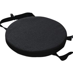 13" Anti Slip Round Stool Cushions with Straps,Thick Circle Chair Pad for Kitchen Dining Chairs,Detachable Round Chair Cushion Cover with Rubber Granule Bottom for Bistro Bar High Stool Black