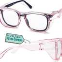 LianSan Safety Glasses Over Eyeglasses for Women - Anti-Fog Goggles Fit Over Prescription Eyewear for ANSI Z87.1 Certified