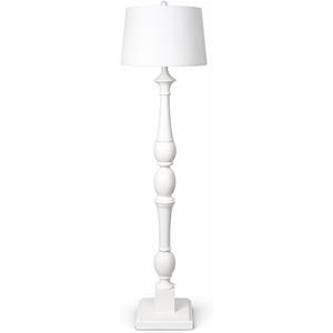 Decor Therapy Crossmill Resin Baluster Floor Lamp, Satin White
