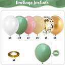Sage Green and Dusty Pink Balloons, Retro Pink Muted Green White Gold Baby in Bloom Balloons for Girls Women Floral Fairy Wildflower Camping Birthday Woodland Baby Shower Garden Tea Party Decorations