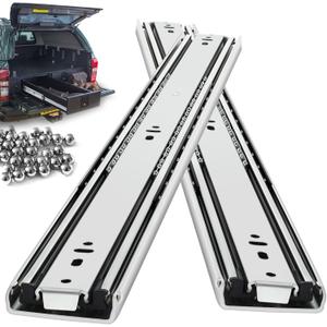 Heavy Duty Drawer Slides Full Extension Side Mount 14 16 18 20 22 24 26 28 30 32 34 36 40 Inch 150 Lbs Metal Dresser Cabine Rails Tracks Glides Runner 1 Pair (Without Lock, 30 Inch)