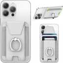 For Magsafe Wallet with Grip, 6-Card Holder, Stronger Magnetic Card Wallet Holder for iPhone 17/16/15, iPhone 14/13/12 Series, Leather Magnetic Phone Wallet with Privacy Flap, RFID Blocking, Grey (Gray)