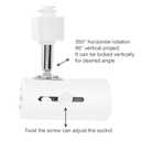 H System Line Voltage Track Lighting Heads Fixture E26 Edison Screw Base Compatible H Type 3-Wire Single Circuit Track Systems for PAR20, R20, PAR30, BR30, BR40, PAR38 Light Bulbs (White)