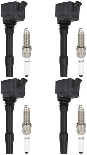 ECCPP UF750 4 ignition coils with 4 iridium Spark Plugs,for BMW 330i,330e,330i xDrive,530i,530i xDrive,430i,430i xDrive,X1,740Le xDrive,230i,230i xDrive,X2,X4 & Mini Cooper