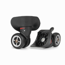 2-Pcs  Wheel Replacement, Suitcase Black Travel Wheels Kit DIY Repair, Spinner Casters Sturdy Plastic 360 Degree Rotation