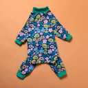 LovinPet Dog Pajamas Large Size Dog, Big Dog Clothes, Post Surgery Onesie, Lightweight Fabric Pitbull Pullover Pajamas, Puppy Pajama, Pitbull Clothes, Blue Green XXL