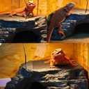 X-Large Bearded Dragon Basking Platform, Lizard, Snake or Reptile Hide with Heat Storage Slate Stone, 13x12x5 Inch Oversized Gecko Hide Cave