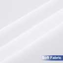 homing 4 Packs 6 Foot Rectangle Table Cloth, Waterproof Polyester Elastic Fitted Tablecloth, Washable Table Cover for Picnic, Camping, Outdoor (White, 30" x 72")