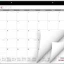 Global Printed Products Professional Desk Calendar 2025: Monthly Pages - 22"x17" - Runs Through December 2025 (Black)