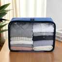 Clear Travel Storage Bag, Heavy Duty Double Zipper Toiletry Organizer, 11.5x5.8x2.9 Inch Leakproof Pouch for Cosmetics, Stationery, Small Accessories (Pack of 3)