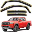 in-Channel Window Rain Guards Fit for Nissan Frontier 2022 2023 2024 2025 2026 Crew Cab, Extra Durable Window Deflectors Window Visors Vent Visors Vent Shades Car Accessories Truck -4 pcs