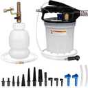 3L Vacuum Brake Bleeder Kit, One Person Pneumatic Brake Fluid Bleeder, Flush Kit with 2L Pneumatic Fluid Extractor and 1L Refilling Bottle, with Pressure Clutch Bleeder Kit 16 Adapters