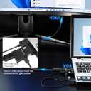 VGA to HDMI Adapter with Audio, Uni-Direction VGA (Source) to HDMI (TV/Monitor), Active VG A in HDM I Convertor Male to Female 1080P Video Dongle for Laptop, Computer, Projector