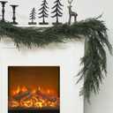 Jutom 1 PCS 6 ft Realistic Christmas Garland - Artificial Mix Norfolk Cypress Pine Needles Faux Green Garland Decorations for Table Mantel Winter Holiday, Indoor & Outdoor Decor