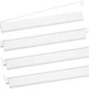 Mahjong Racks with Pushers 4PCS Set Majiang Tile Holder Acrylic Mahjong Racks Accessories and Gifts(White)