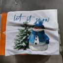 Let It Snow Winter Snowman Throw Pillow Covers 18x18 inch Set of 2