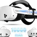 Saqico Head Strap Battery Compatible with Meta Quest 3S/Quest 3-10000mAh Elite Strap with Battery Pack Extend Playtime - Enhanced Support for Quest 3S - Replacement Battery Head Strap Accessories