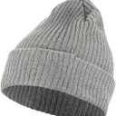 Winter Beanie for Men Women Classic Soft Warm Knit Hat Stocking Cuff Watch Cap (Gray, XL)