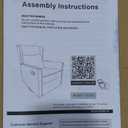 COMHOMA Nursery Rocking Chair Teddy Upholstered Swivel Rocker Recliner Manual Glider Reclining Chair for Living Room Bedroom Offices (Beige,1 PCS)