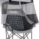 Huskfirm Oversized Camping Chair with Canopy Shade Heavy Duty Canopy Chair | Folding Beach Chair with Canopy Supports 400 LBS Lawn Chair with Canopy with Cup Holders, Carry Bag, for Outdoor Activities