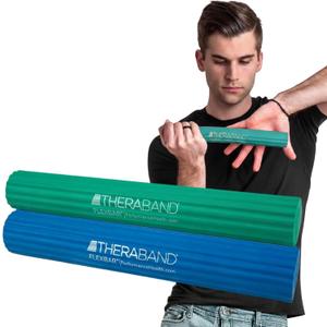 THERABAND FlexBar, Resistance Bars for Tennis Elbow & Grip Strength, Color-Coded Therapy Bars for Tendonitis & Golfers Elbow