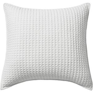 Levtex Home - Mills Waffle - Decorative Pillow - Poly Filled - Bright White - Sham Size (20 x 20in.)