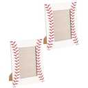 Denylo pro 2 Pcs Baseball Picture Frame 4x6 Inch Baseball Tabletop Picture Frame Sports Theme Photo Frame Wood Frame Gifts for Fathers Day Team Player Women Men Athletes
