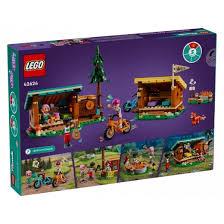 LEGO Friends Adventure Camp Cozy Cabins Camping Toy, Kids’ Nature Playset, Pretend Play Toy with 3 Mini Doll Characters and a Fox Toy Figure, Birthday Gift Idea for 7 Year Olds and Up, 42624